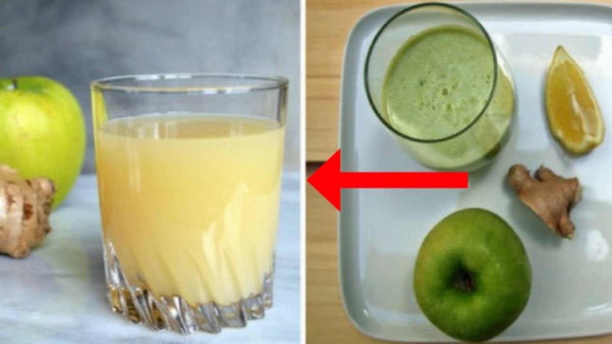 Le célèbre jus pomme, gingembre et citron est capable d’expulser des kilos de toxines de votre corps