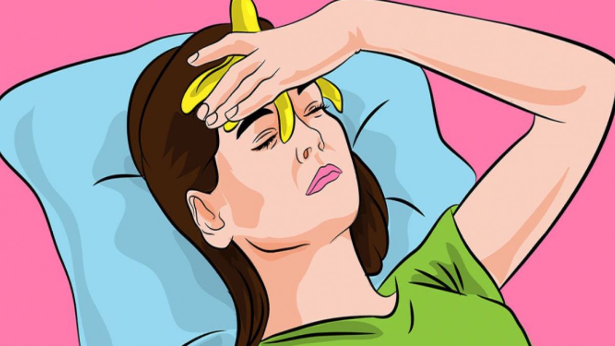 Placez une peau de banane sur votre front pour soulager un mal de tête ou une migraine